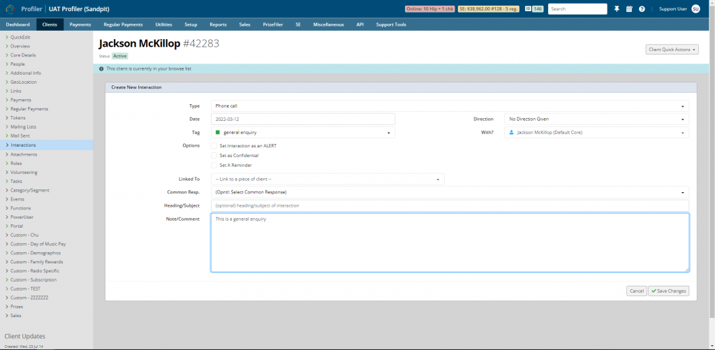 Interact screenshot