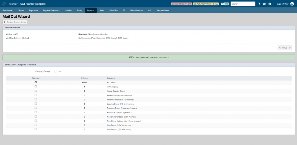 Paper post mail-outs screenshot