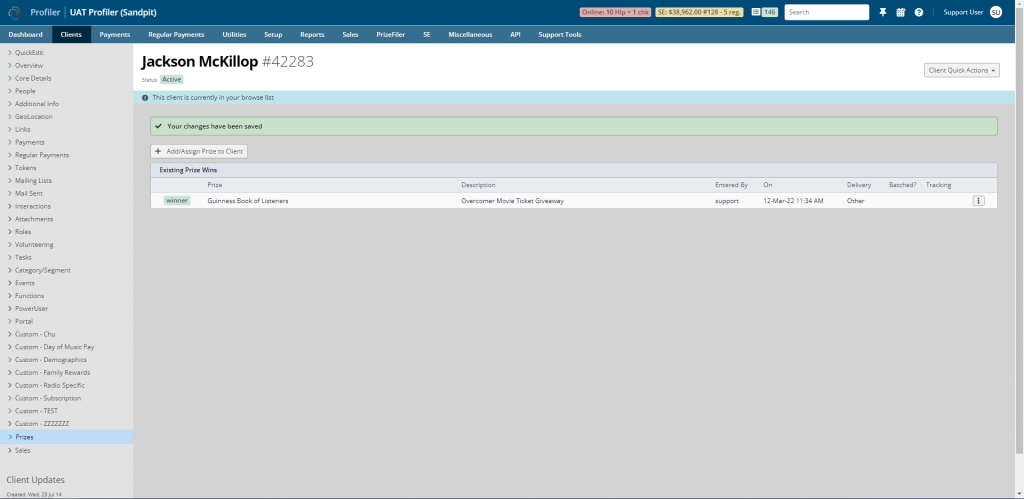 Automation notifications screenshot